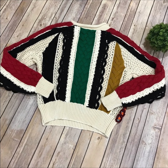 Zara | NWT Multicolor Chunky Cable Knit Sweater - Picture 4 of 8